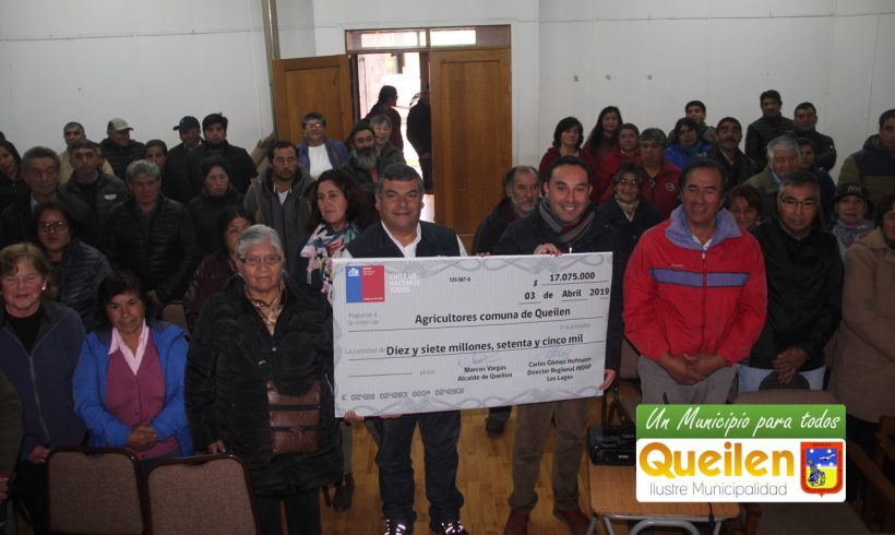 17 MILLONES DE PESOS RECIBIERON AGRICULTORES QUEILINOS 17 MILLONES DE PESOS RECIBIERON AGRICULTORES QUEILINOS